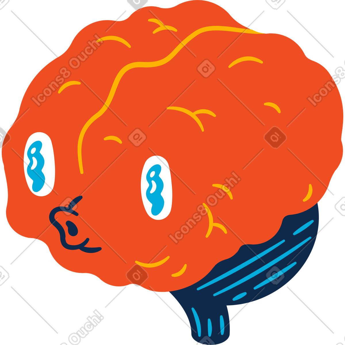 下载 Flame 风格的 Surprised brain 插画，支持 PNG、SVG 格式