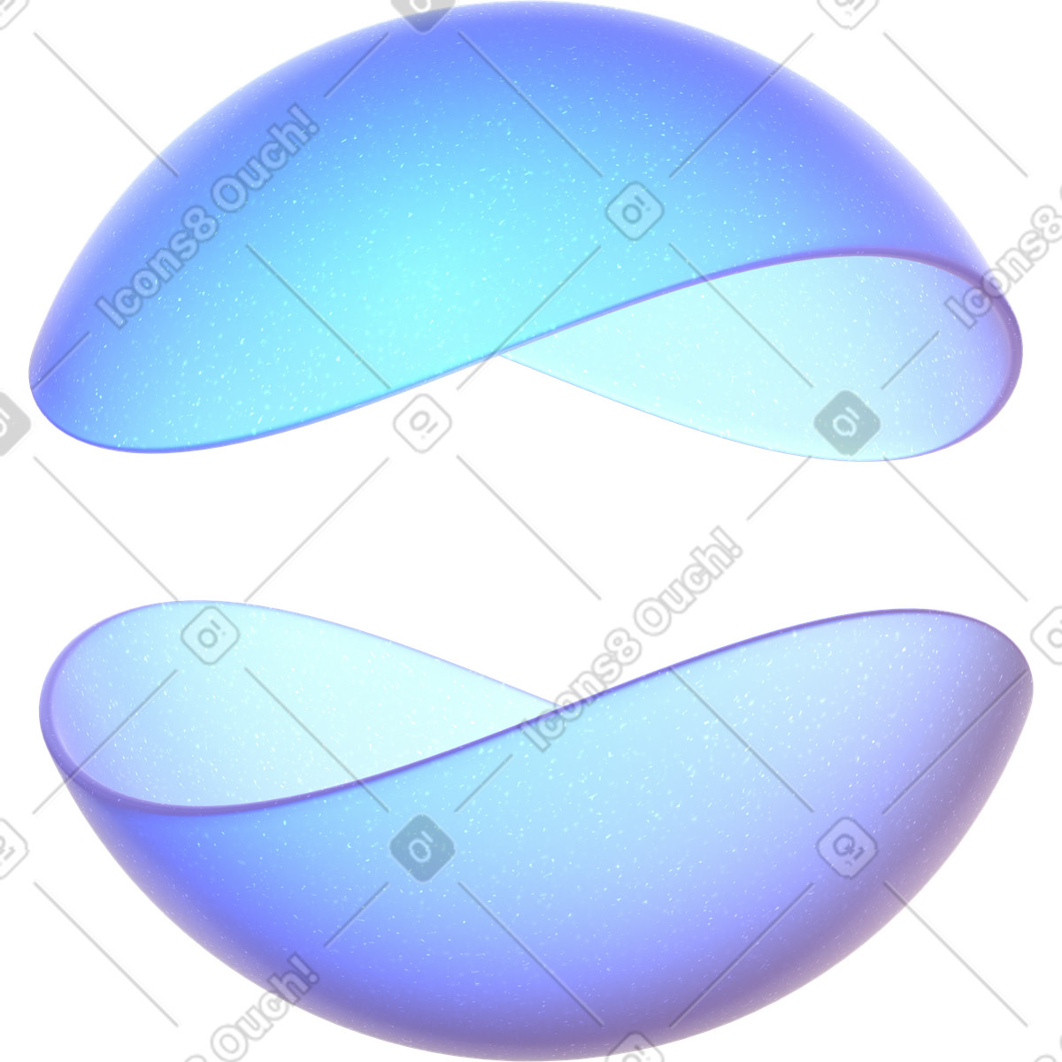 Forme sferiche astratte vitree illustrazione in stile 3D Glassy scarica in PNG, SVG