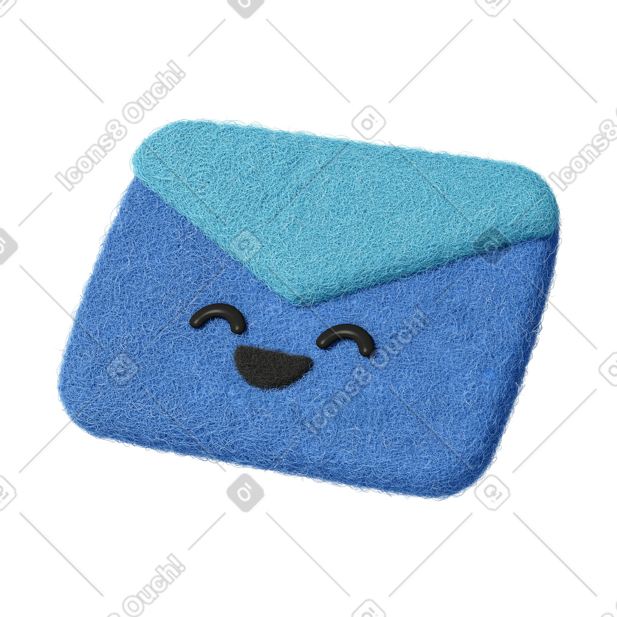 Ilustración Cute envelope en estilo Fuzzy a descargar en PNG y SVG