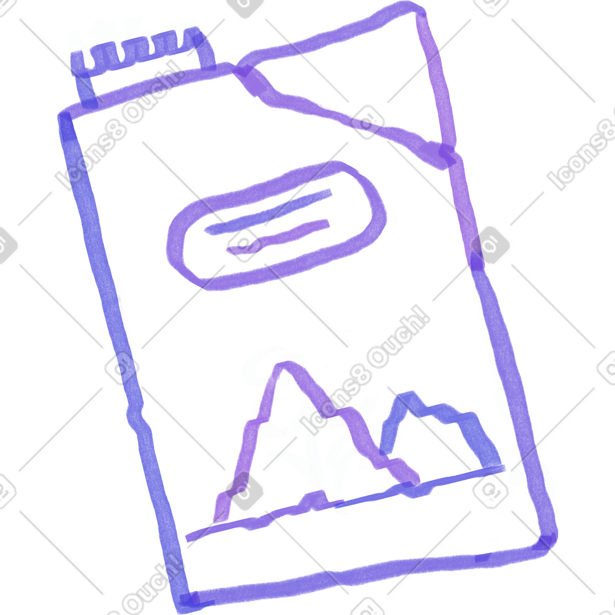 Guide book illustration in Marker style download in PNG, SVG