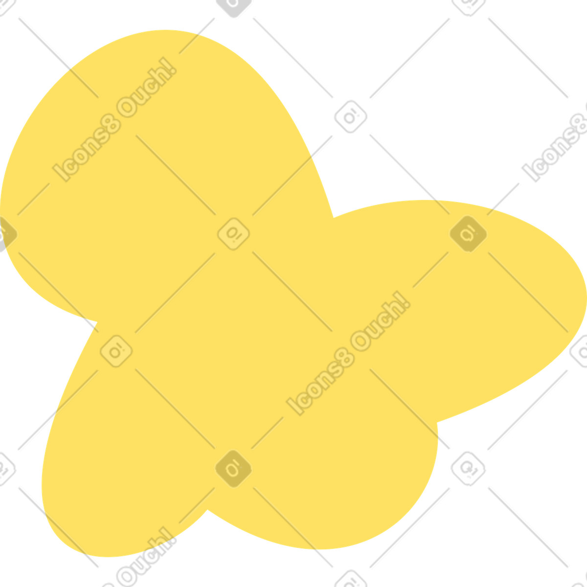 Pezzo di popcorn illustrazione in stile Teal scarica in PNG, SVG
