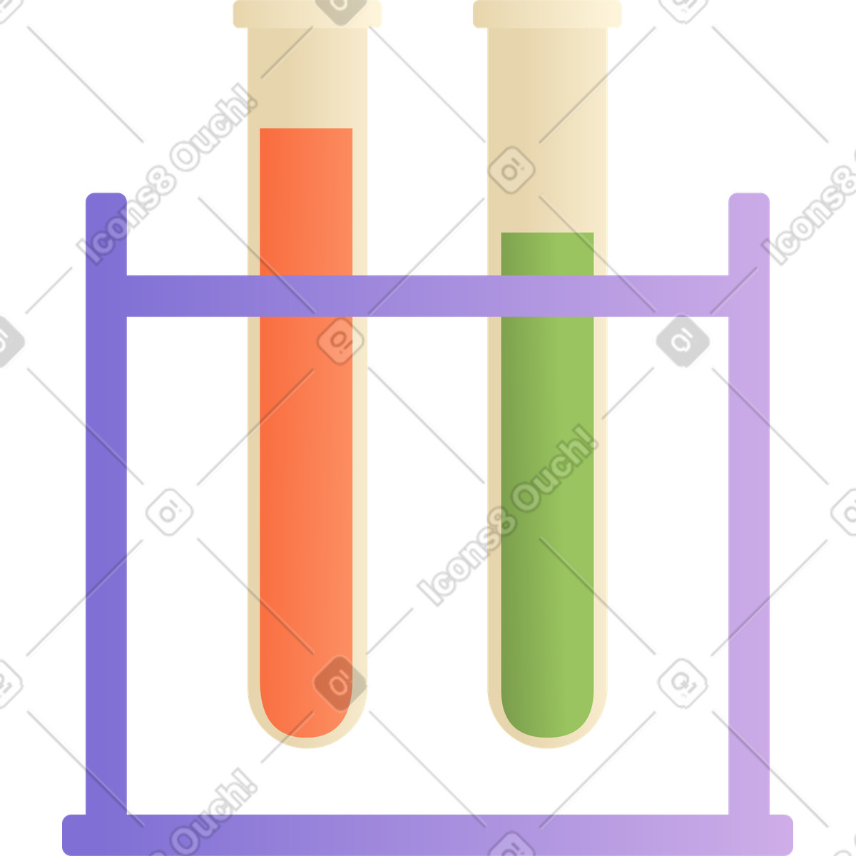 Set di provette illustrazione in stile Silky scarica in PNG, SVG