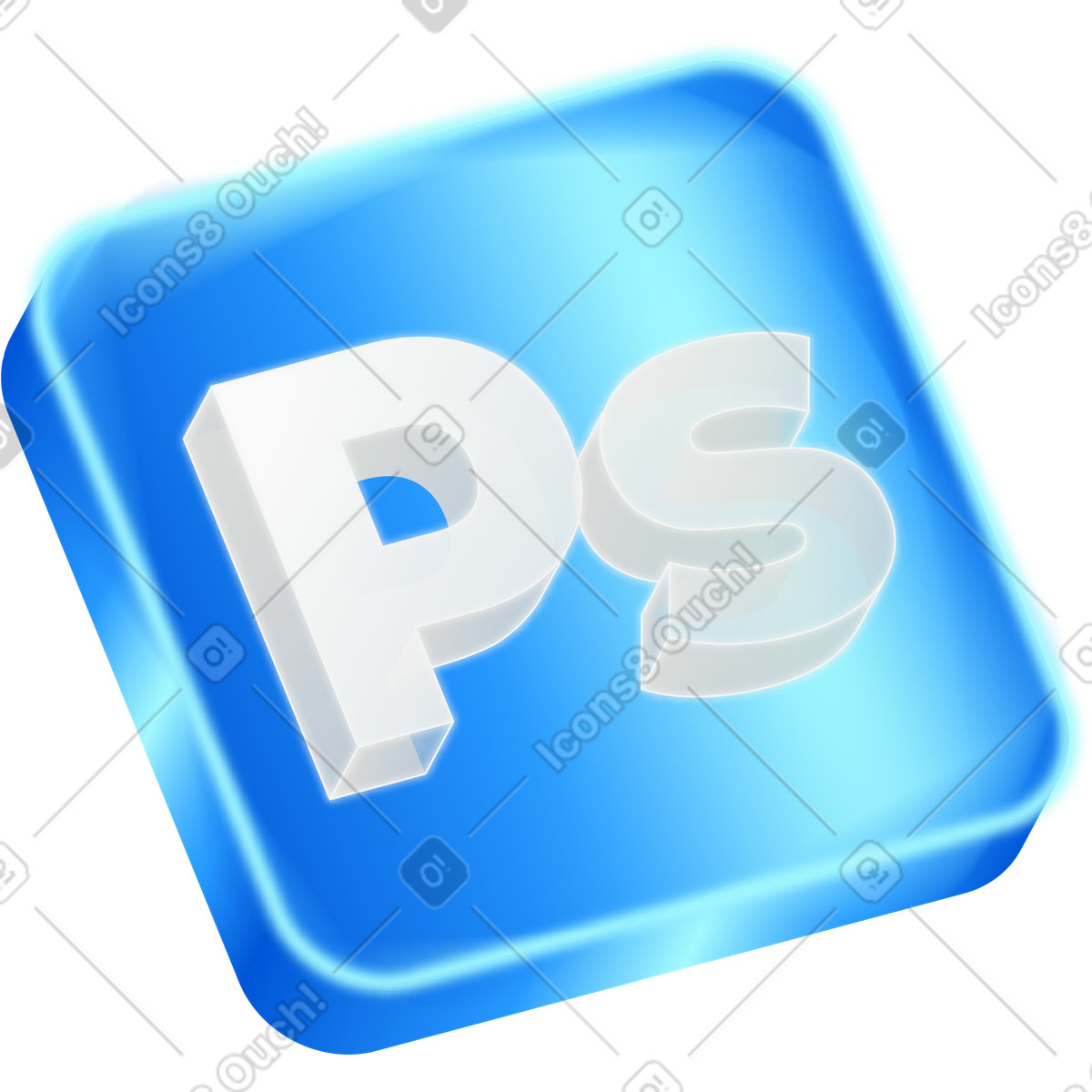 Ilustración Letrero de adobe photoshop en estilo Burst a descargar en PNG y SVG