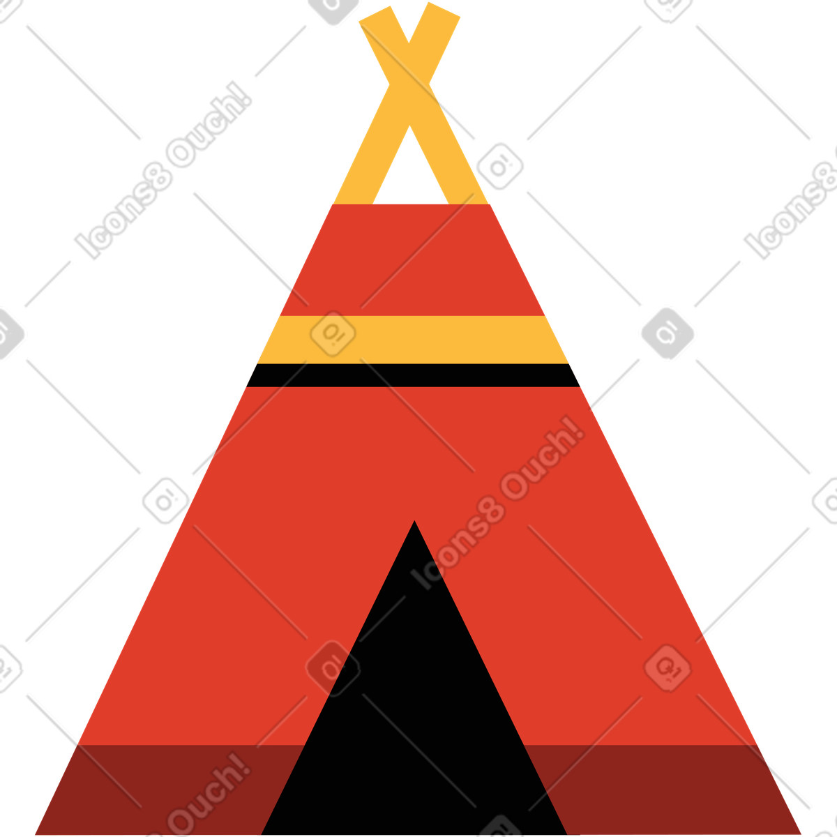 下载 Burgundy 风格的 儿童帐篷棚屋 插画，支持 PNG、SVG 格式