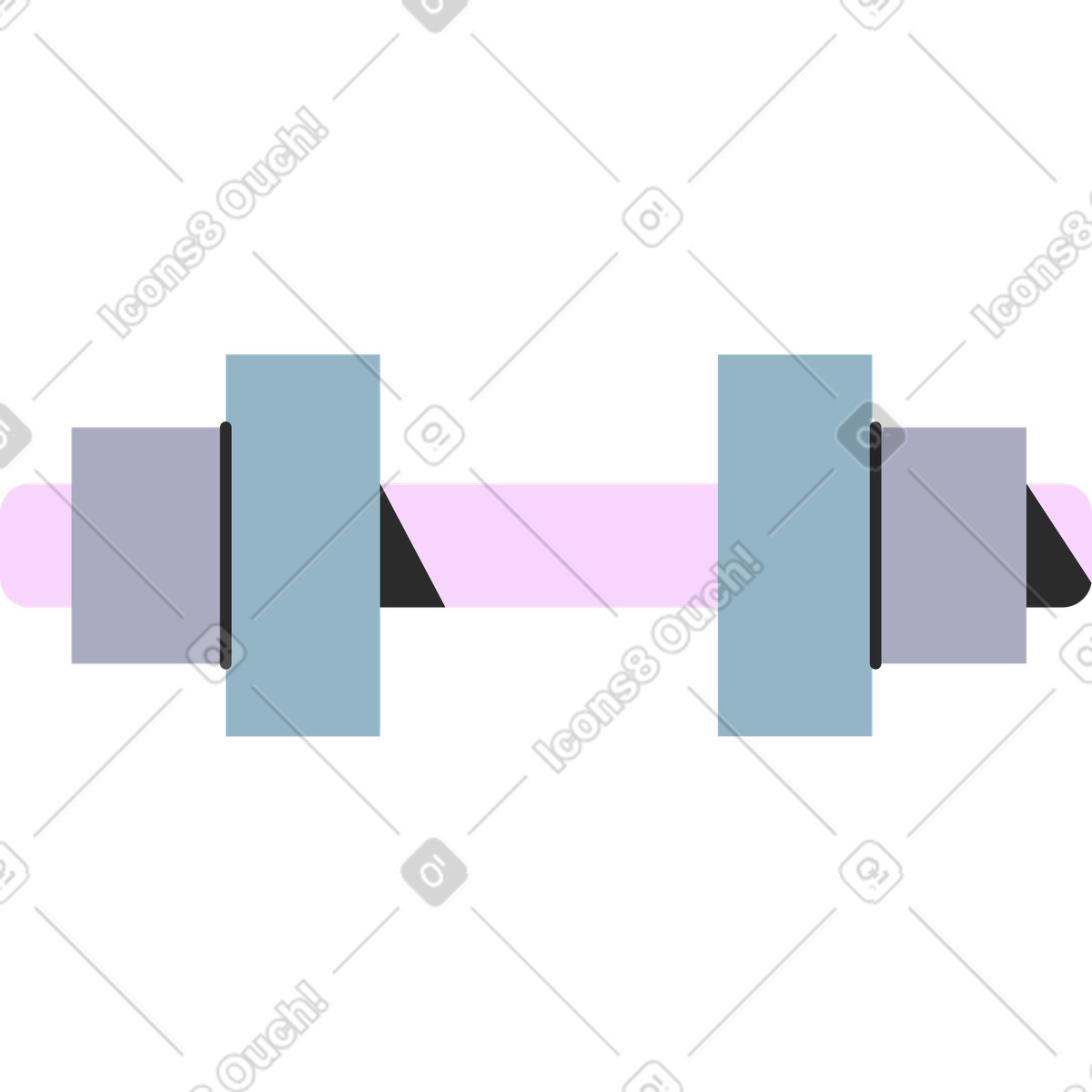下载 Marginalia 风格的 Hand dumbbell 插画，支持 PNG、SVG 格式