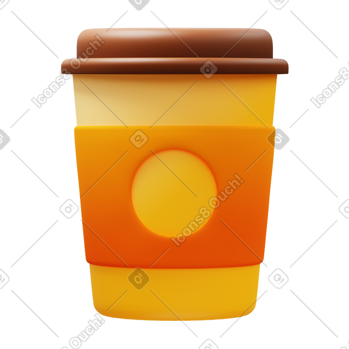 Ilustración Coffee to go en estilo 3D Fluency a descargar en PNG y SVG
