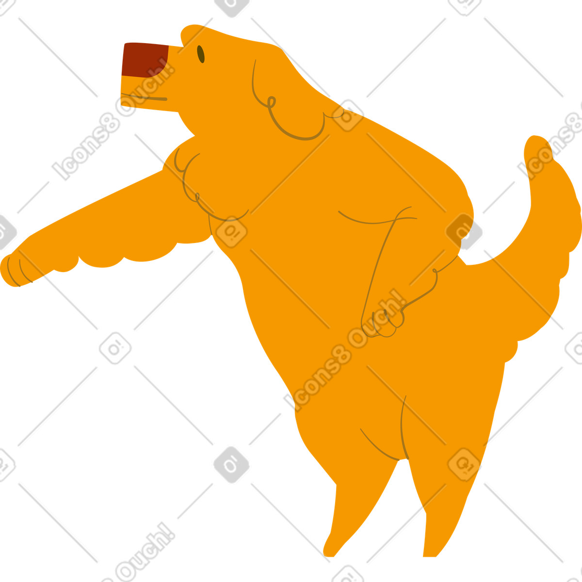 Ilustração de Labrador em no estilo Woof para baixar em PNG, SVG