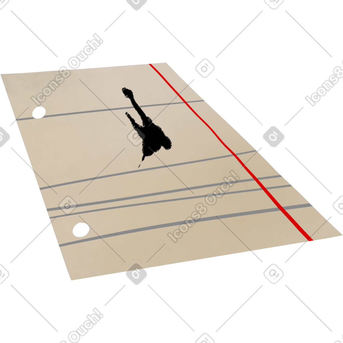 Notebook sheet illustration in Fabulous style download in PNG, SVG
