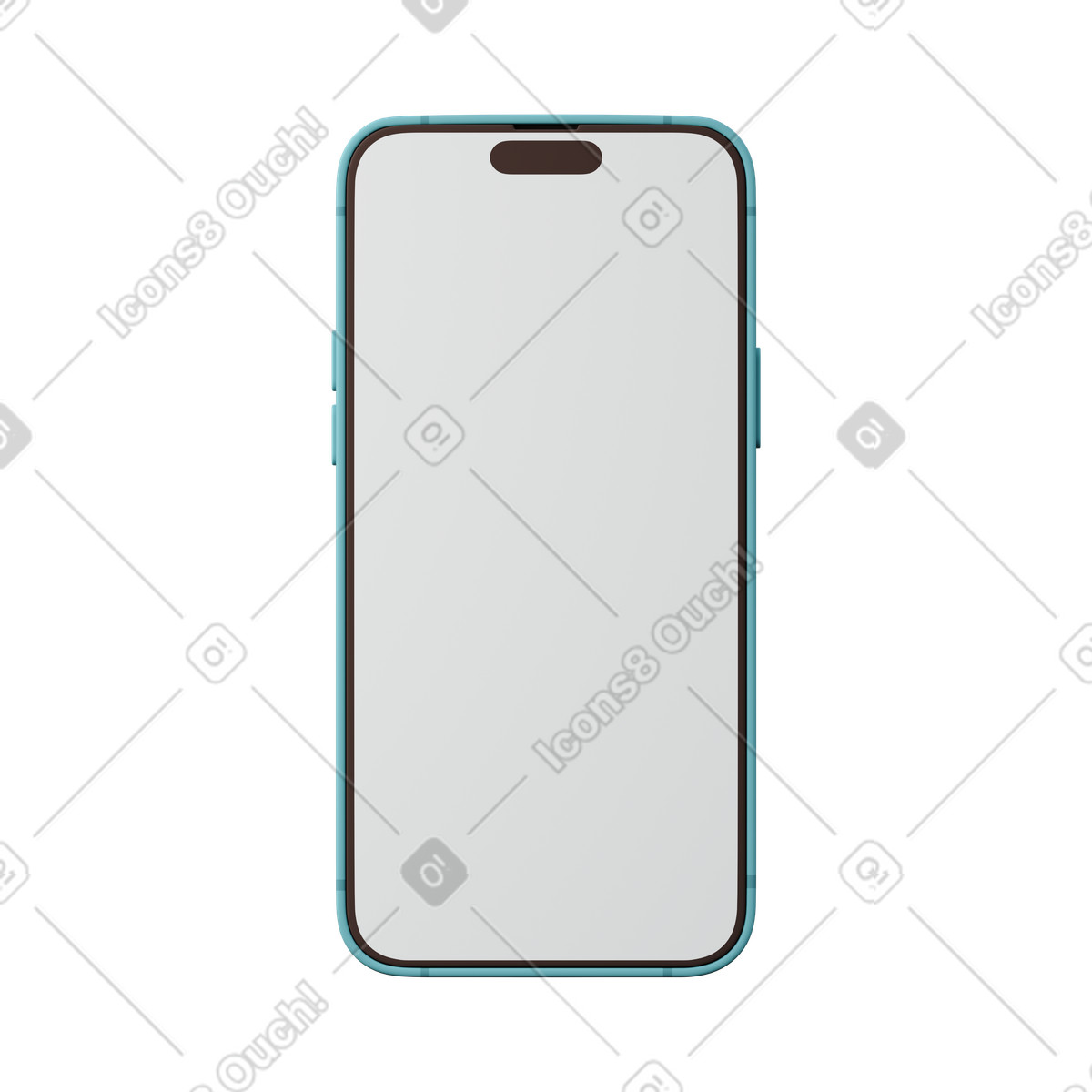Smartphone-modell-Illustration im 3D Sugary-Stil als Download in PNG, SVG