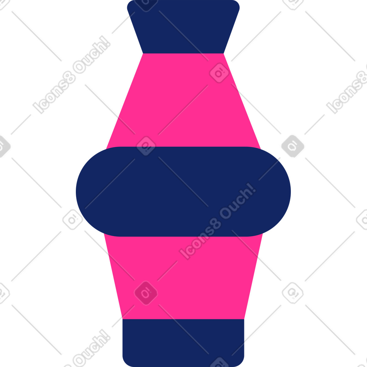 Vaso di fiori illustrazione in stile Cyborg scarica in PNG, SVG