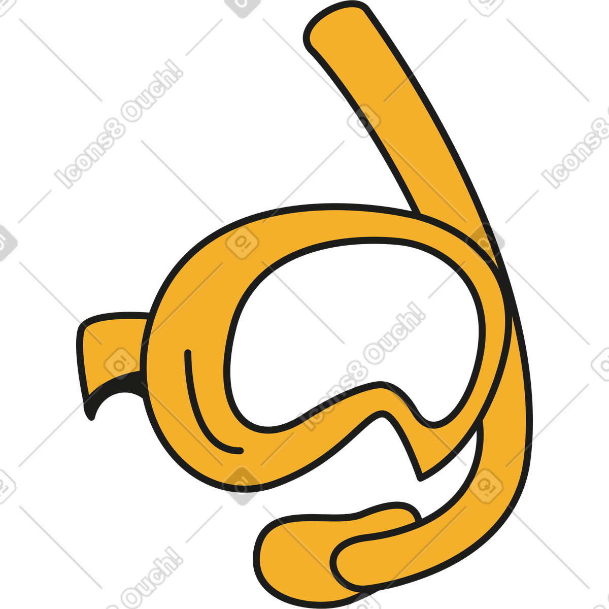 Rubber スタイルの Snorkel mask のイラストをPNG、SVG形式でダウンロード