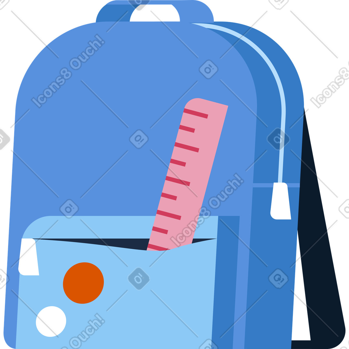 Bag illustration in Vector style download in PNG, SVG