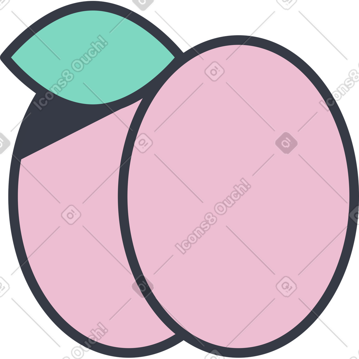 Ilustración Durazno en estilo Abstract a descargar en PNG y SVG