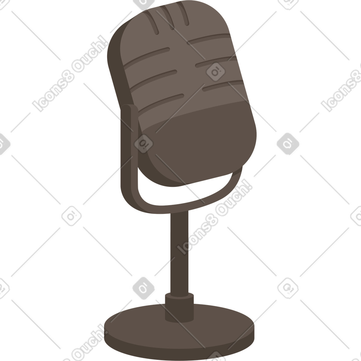 Ilustração de Microfone podcast em no estilo Social para baixar em PNG, SVG