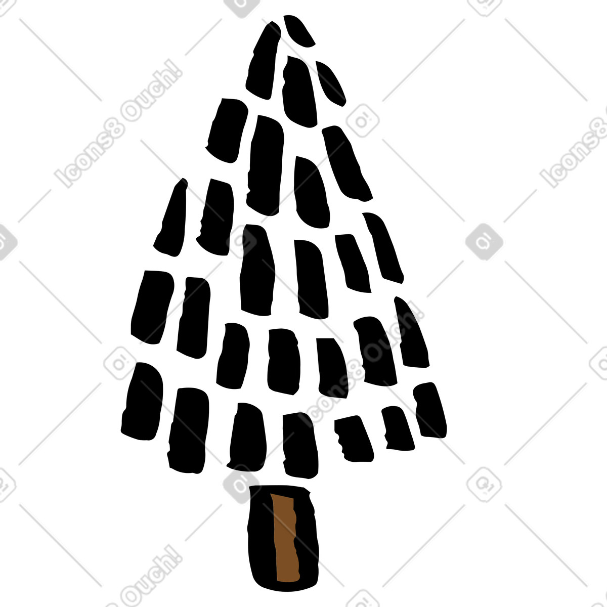 Illustration Arbre dans le style Scandi à télécharger aux formats PNG, SVG