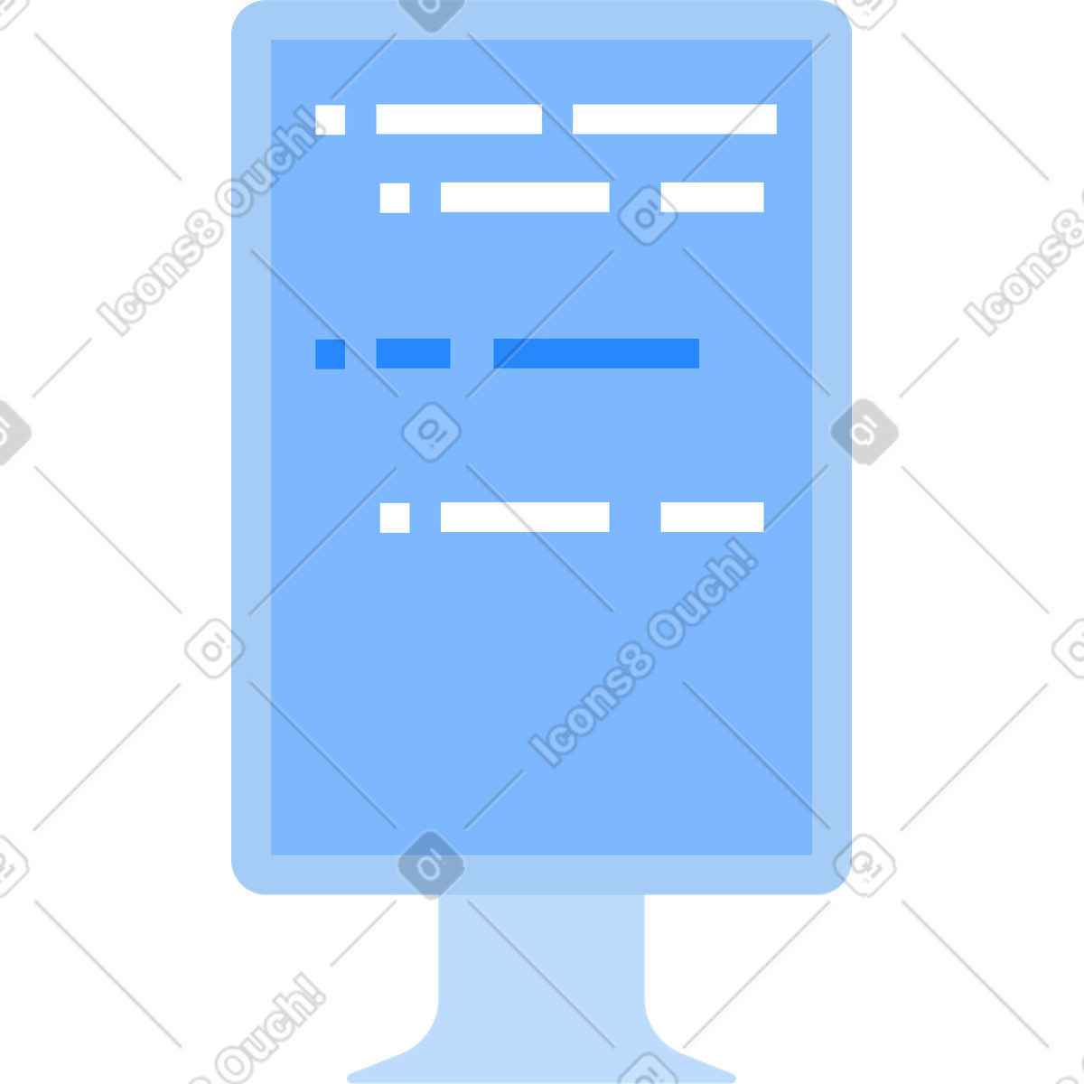 Ilustración Monitor vertical en estilo Urban a descargar en PNG y SVG