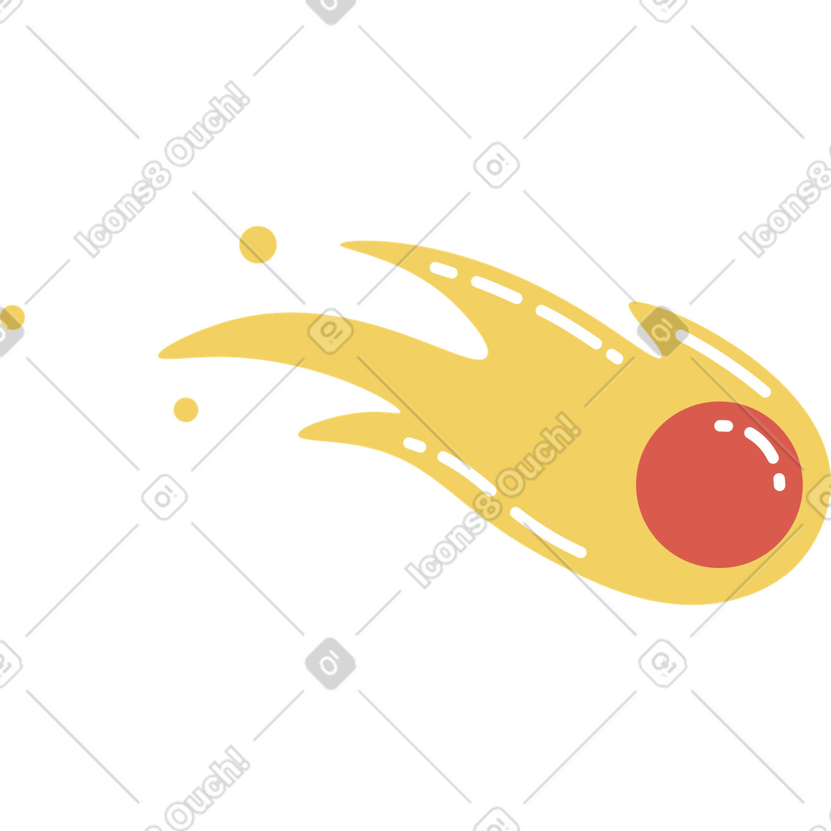 Ilustración Cometa en estilo Macaroni a descargar en PNG y SVG