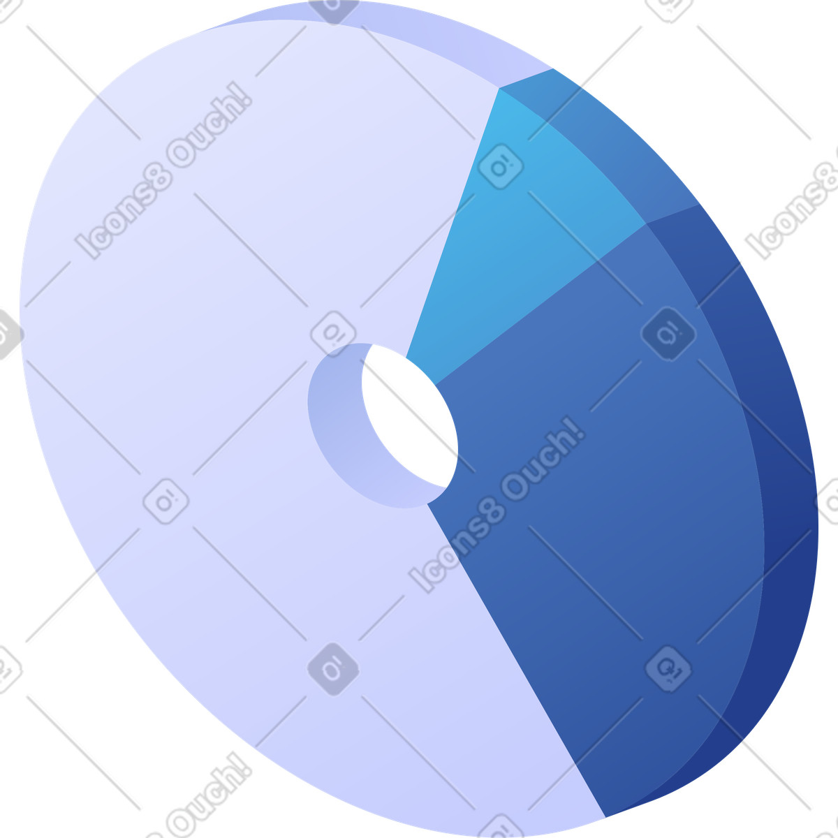 Ilustración Gráfico de donas en estilo Quantum a descargar en PNG y SVG