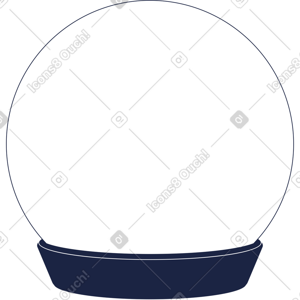 Ilustração de Bola vidro em no estilo Urban Line para baixar em PNG, SVG