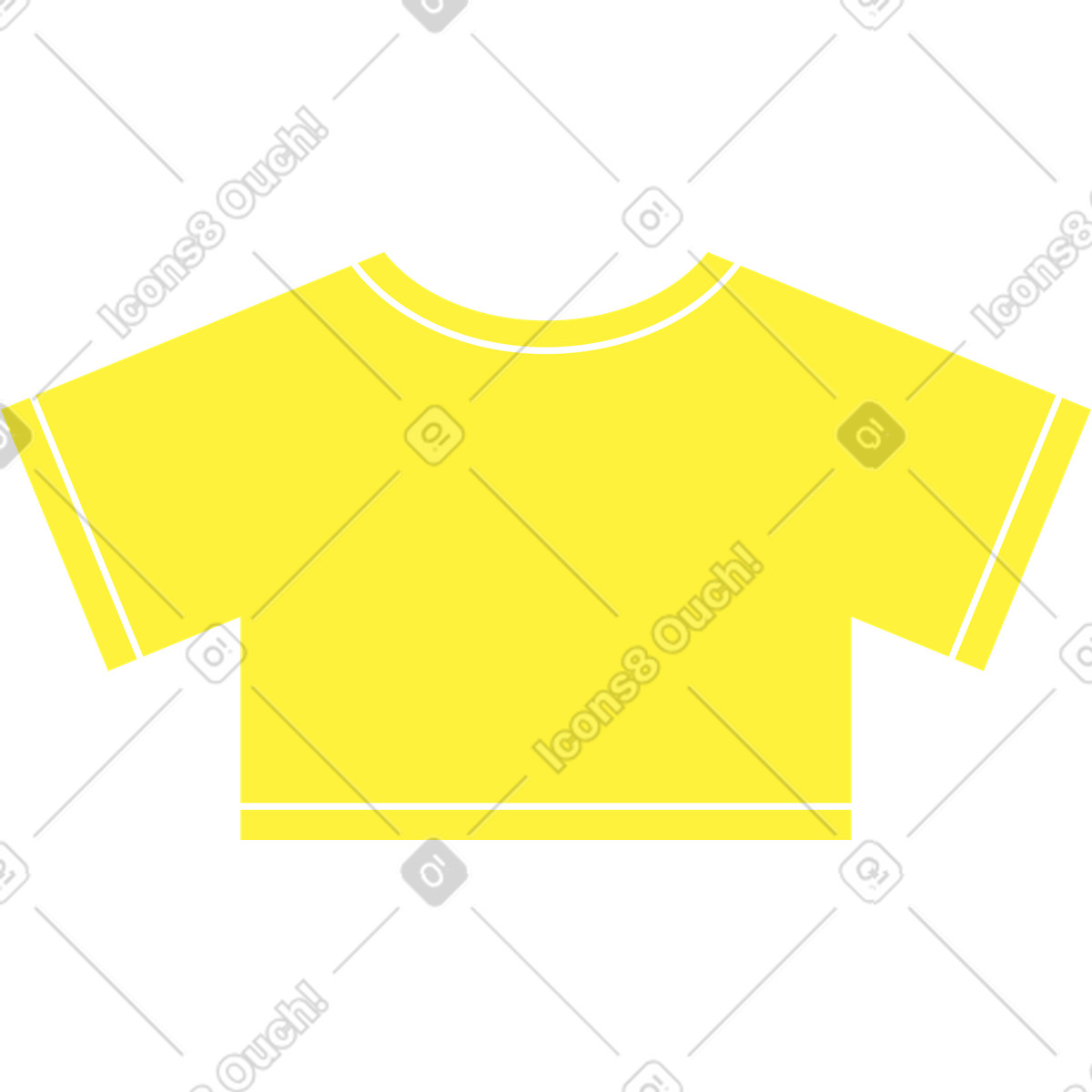 Ilustração de Camiseta em no estilo Mellow para baixar em PNG, SVG