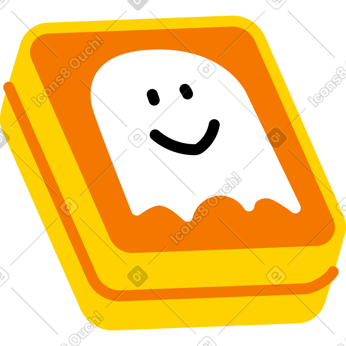 Illustration Biscuit d'halloween avec fantôme dans le style Giggle à télécharger aux formats PNG, SVG