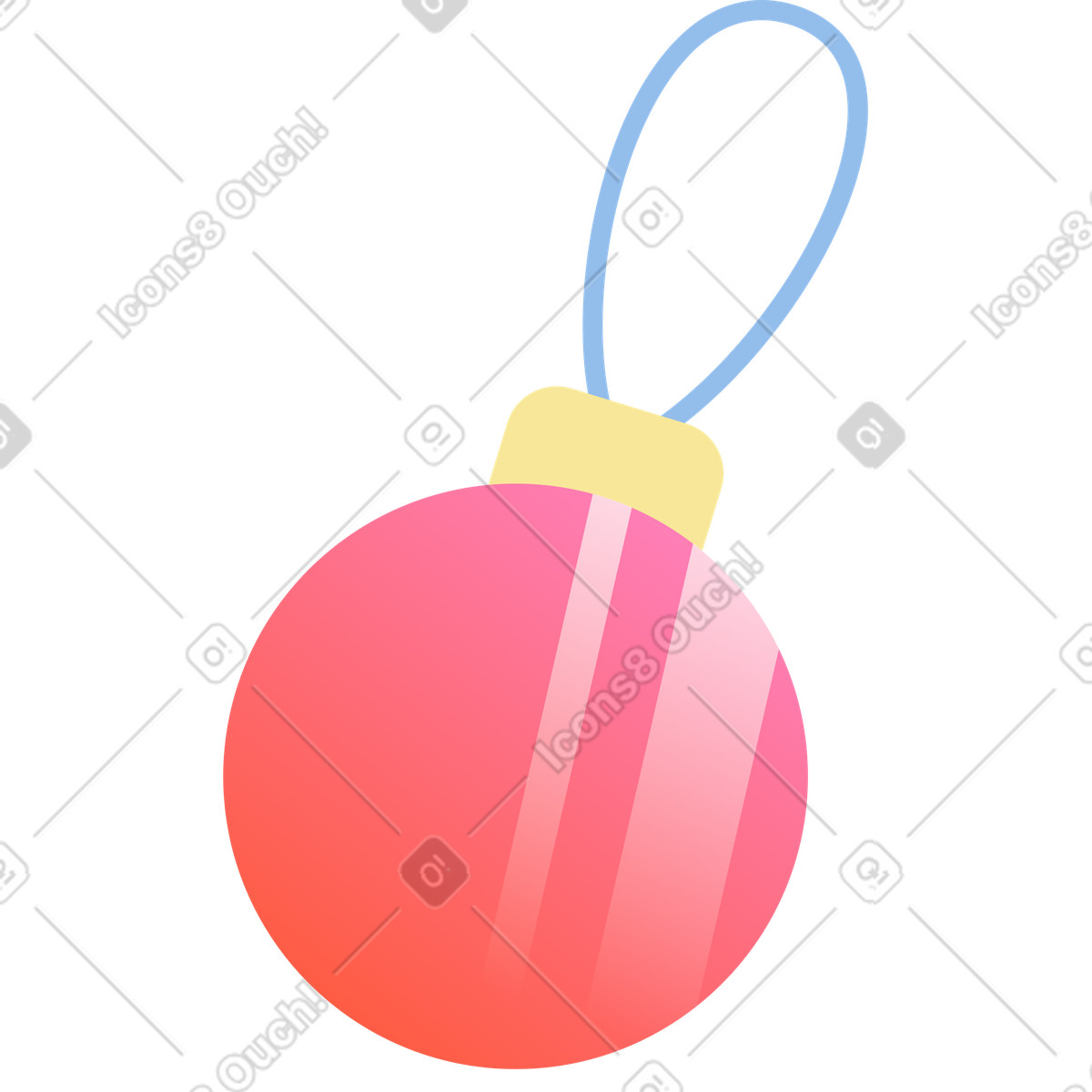 Weihnachtsschmuck-Illustration im Beam-Stil als Download in PNG, SVG