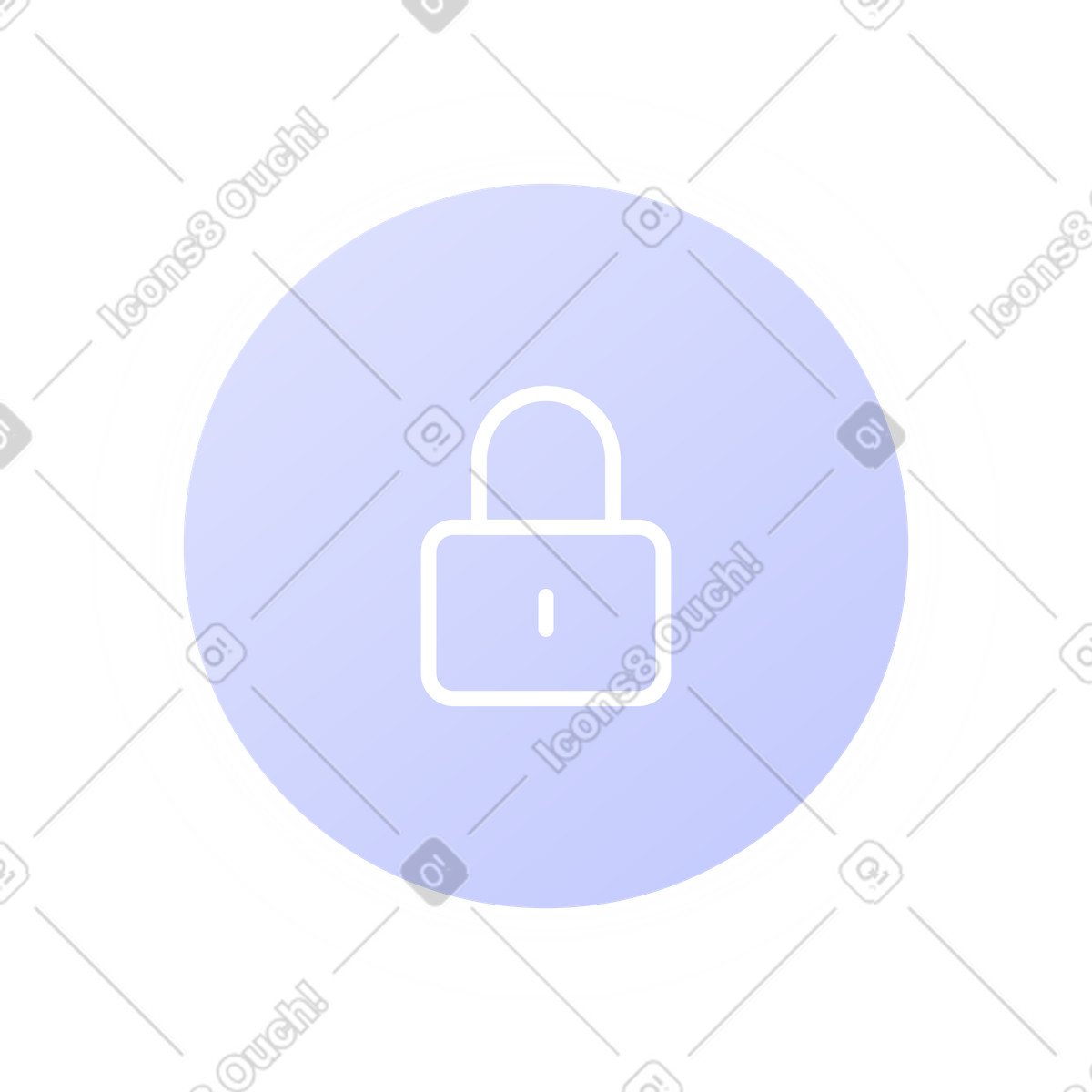 Ilustração de Iluminação do ícone cadeado em no estilo Quantum para baixar em PNG, SVG