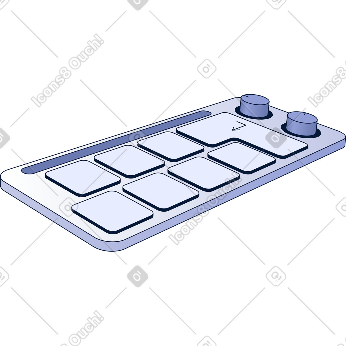 Small keyboard illustration in Neat style download in PNG, SVG