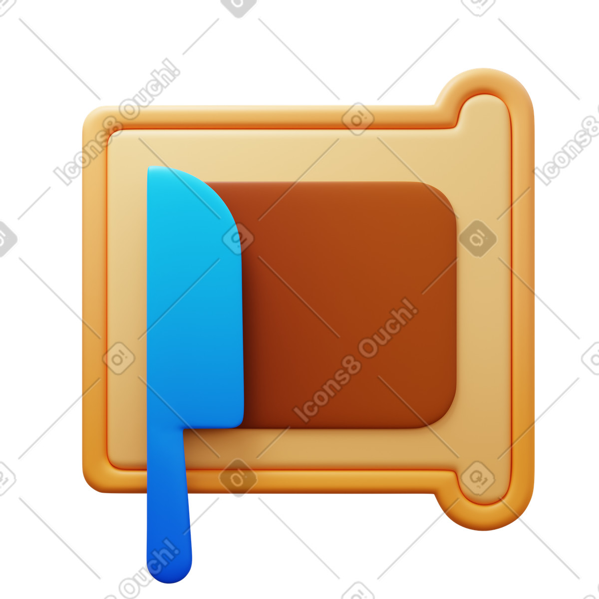 Chocolate spread illustration in 3D Fluency style download in PNG, SVG