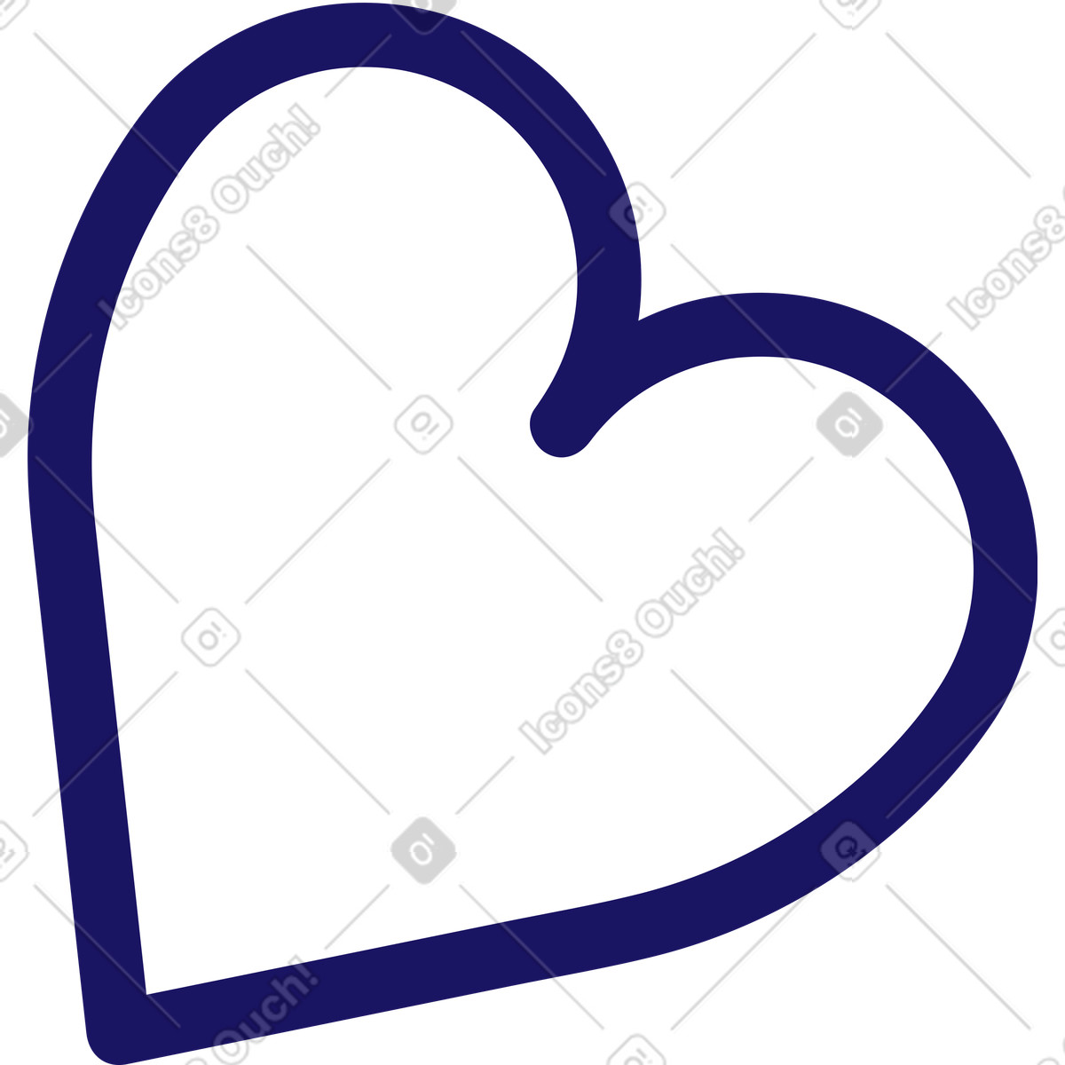 Ilustração de Adesivo coração em no estilo Matey para baixar em PNG, SVG