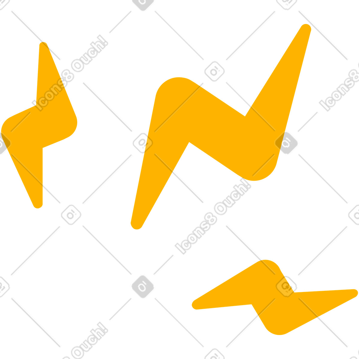 Decoration lightning spark illustration in Flame style download in PNG, SVG