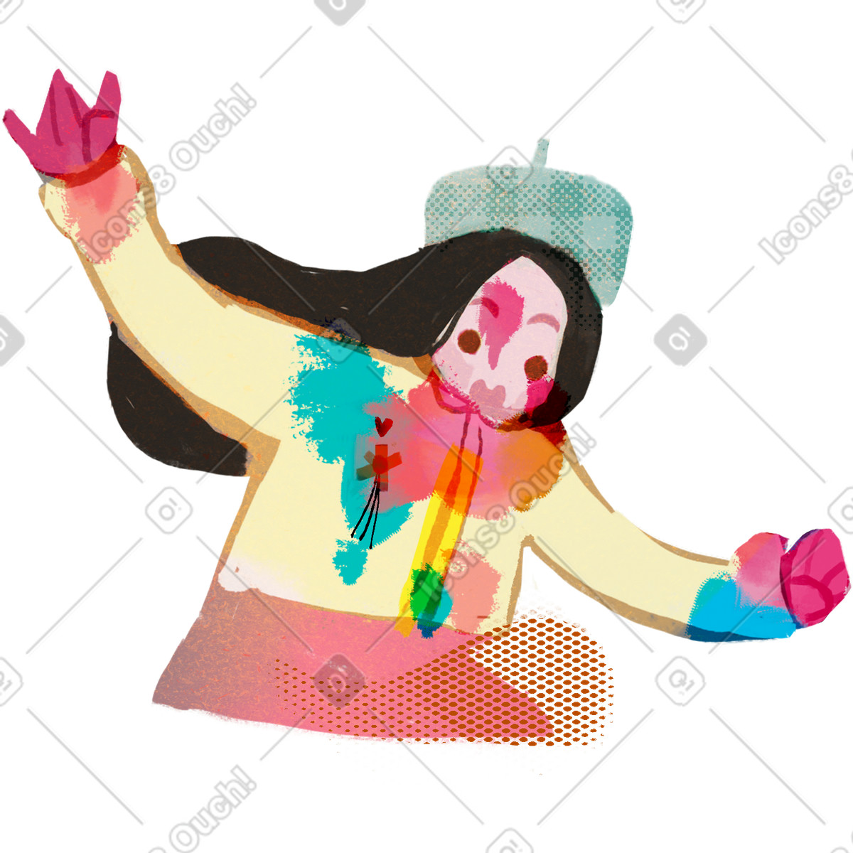 Ilustração de Senhorita em no estilo Fabulous para baixar em PNG, SVG