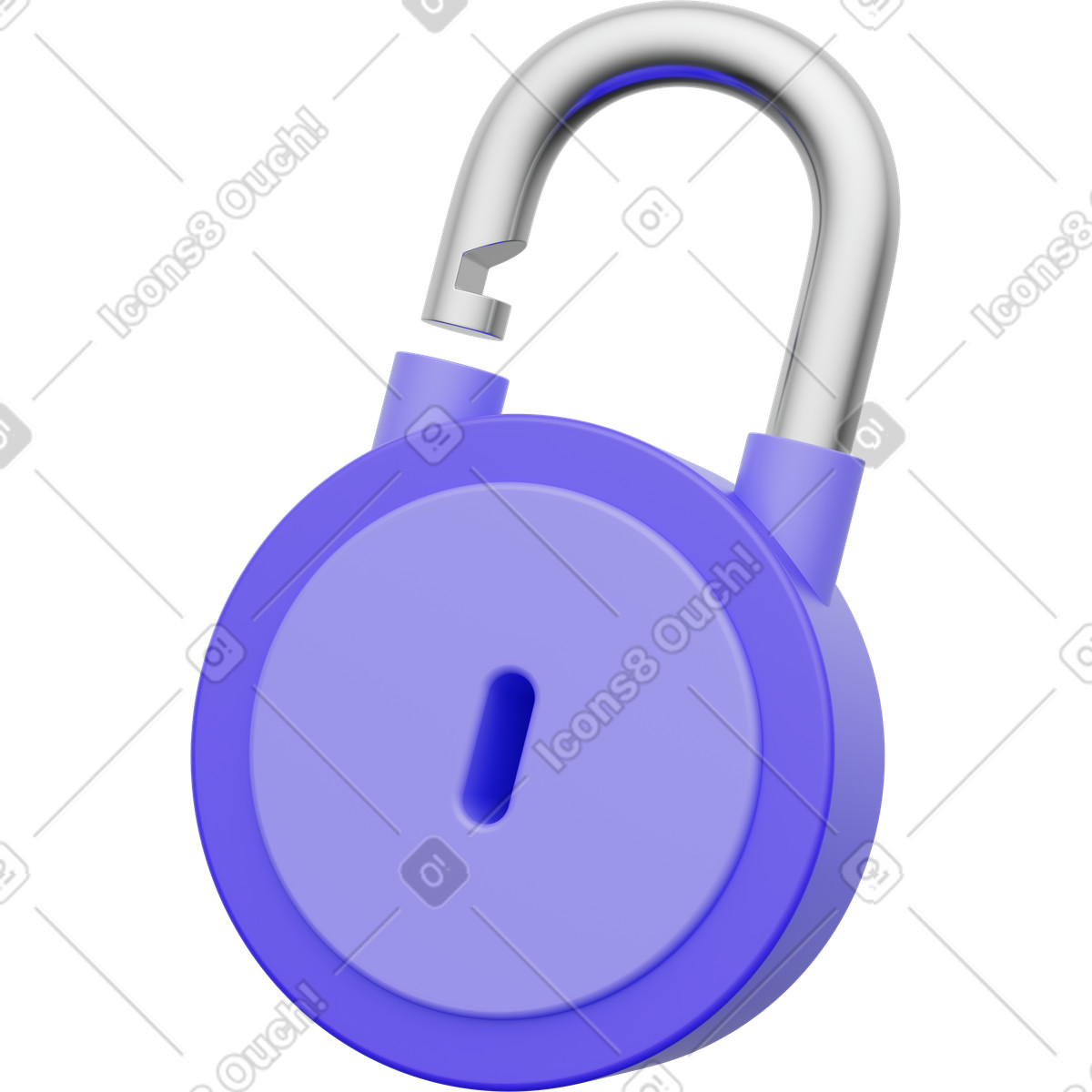 Ilustração de Cadeado aberto, login seguro aprovado, segurança da conta em no estilo 3D Playful para baixar em PNG, SVG