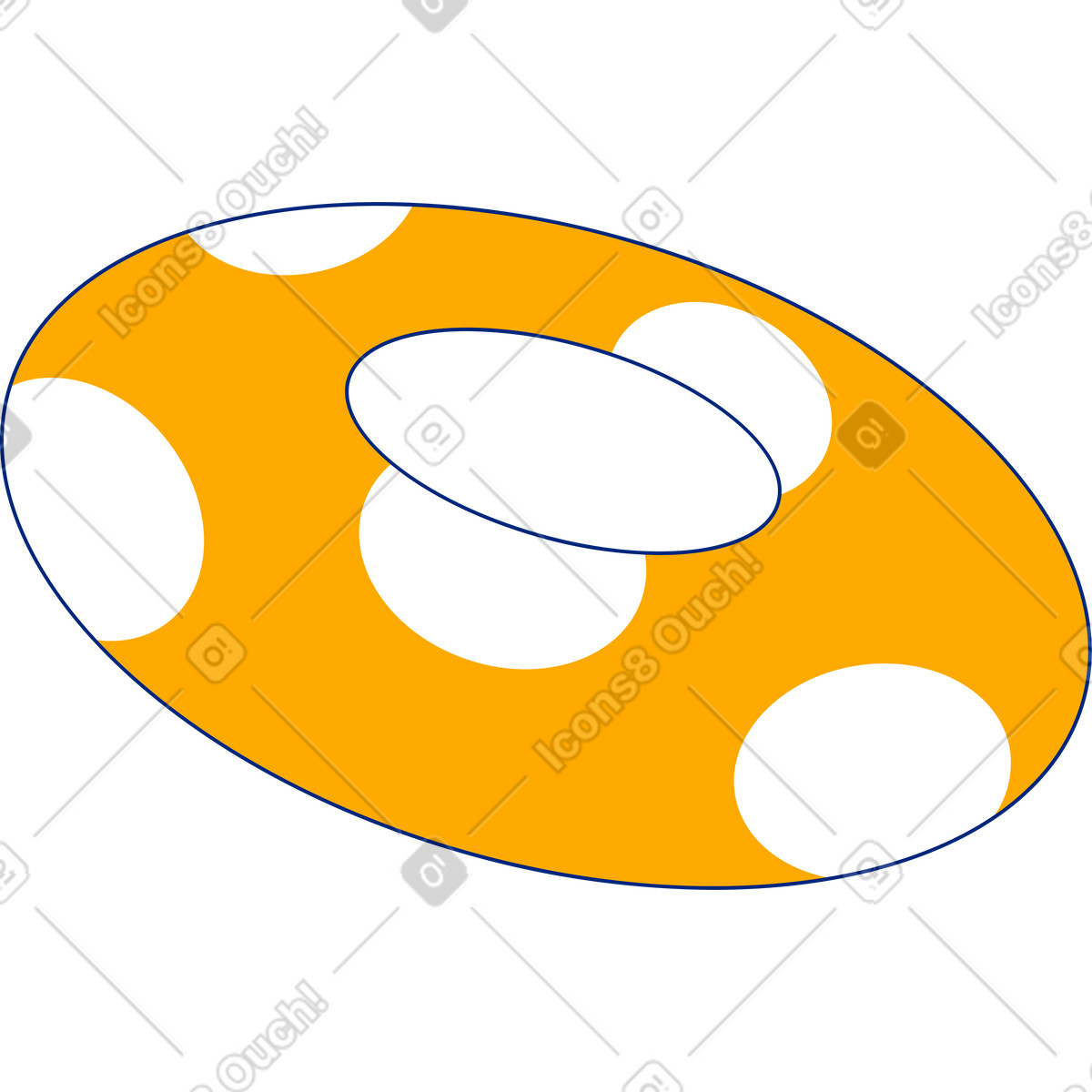 Aufblasbarer ring-Illustration im Neo-Sakura-Stil als Download in PNG, SVG