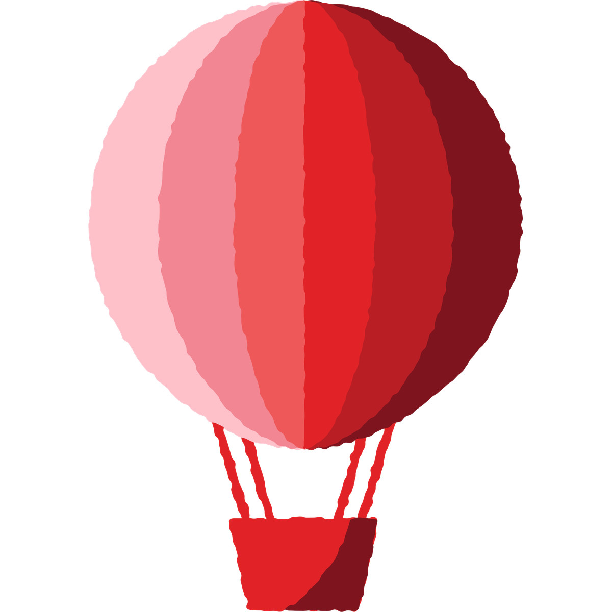 Cherry 스타일의 Red hot air balloon 일러스트레이션 PNG, SVG 다운로드