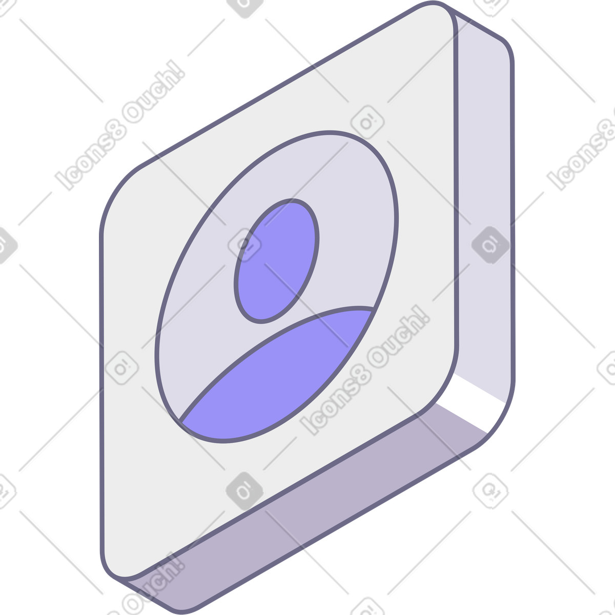 Modul スタイルの Contact icon のイラストをPNG、SVG形式でダウンロード