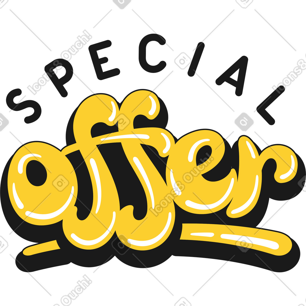 Sonderangebot-Illustration im Taxi-Stil als Download in PNG, SVG