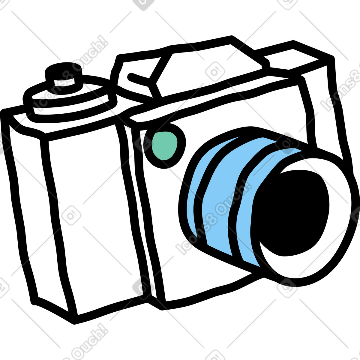 Ilustración Camara vieja en estilo Notes a descargar en PNG y SVG