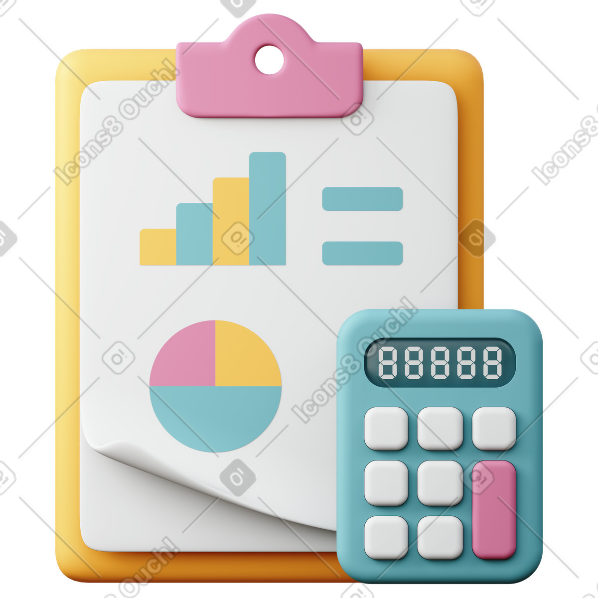 Иллюстрация Accounting в стиле 3D Sugary — скачать в форматах PNG, SVG