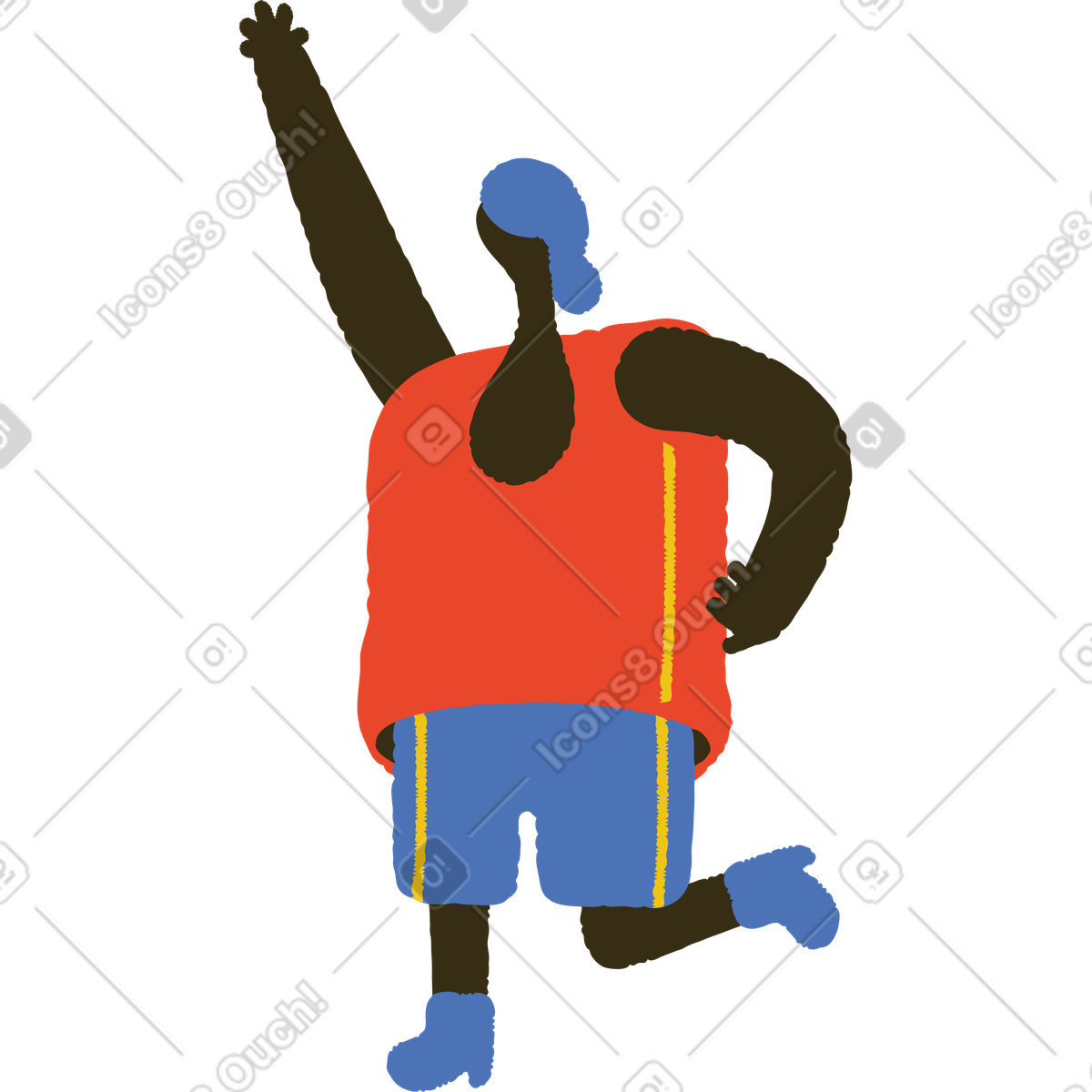 Woman illustration in Bermuda style download in PNG, SVG