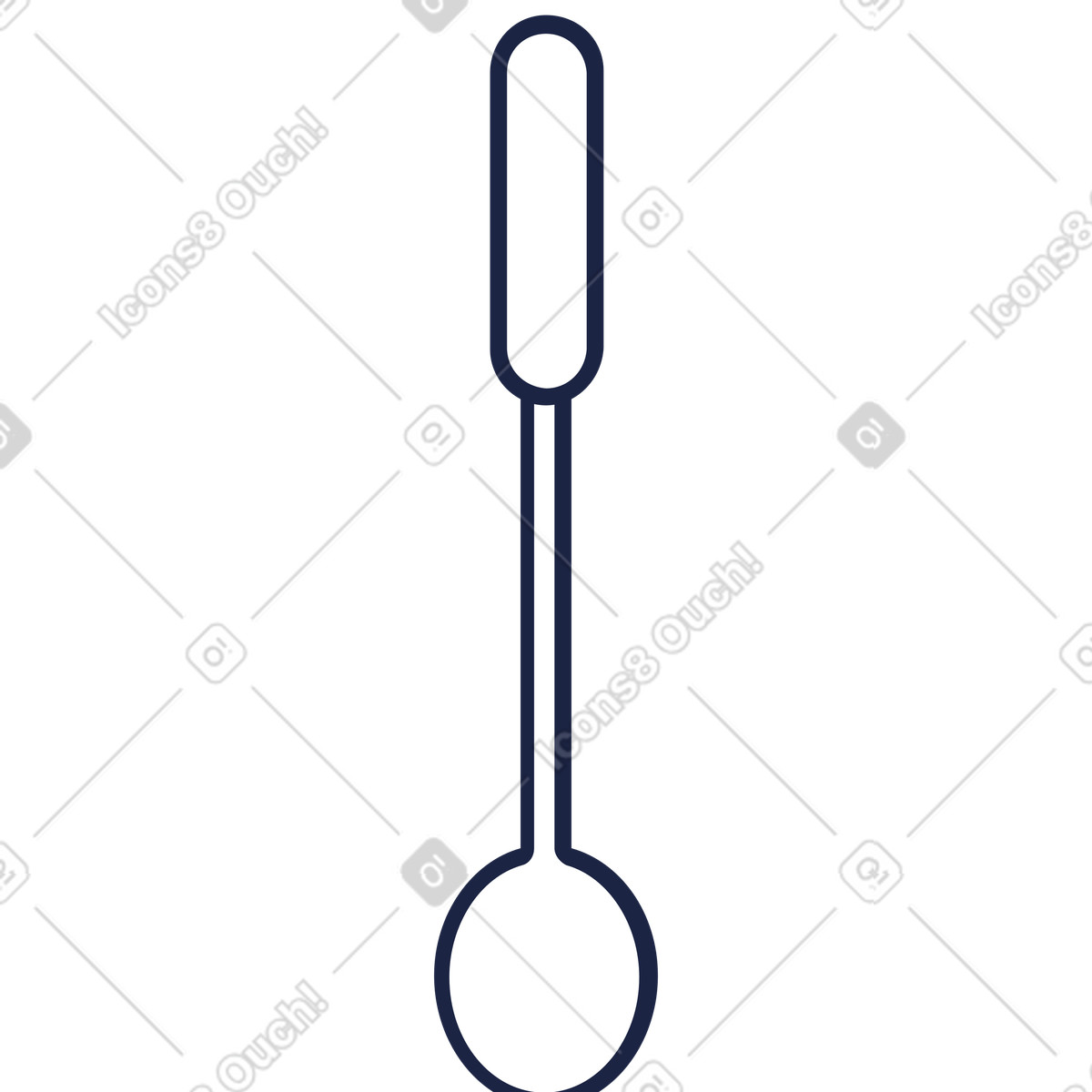 Spoon illustration in Urban Line style download in PNG, SVG