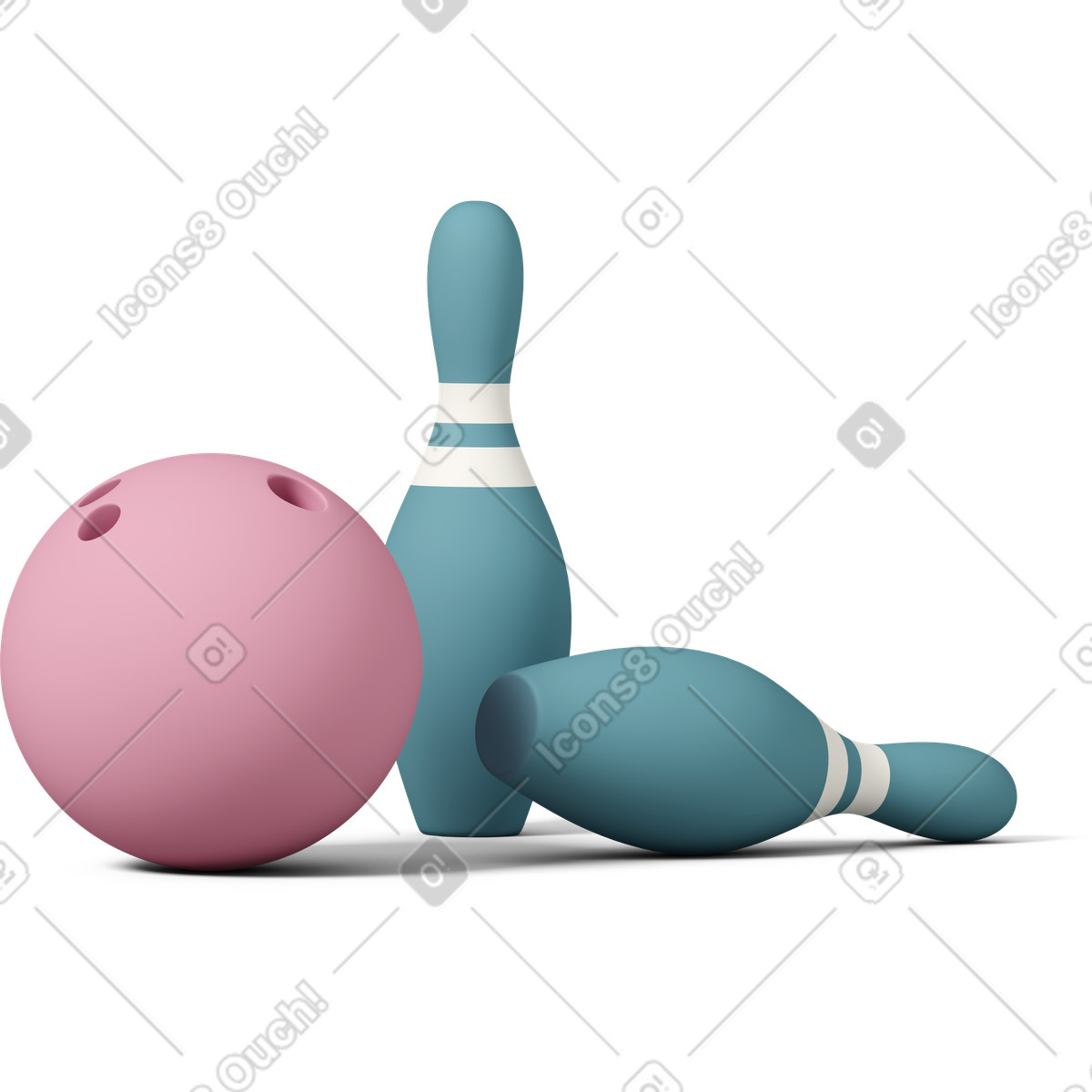Ilustração de Bowling ball and pin em PNG e SVG