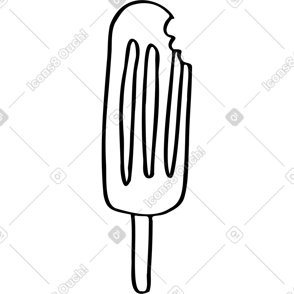 Marks スタイルの アイスキャンデー のイラストをPNG、SVG形式でダウンロード