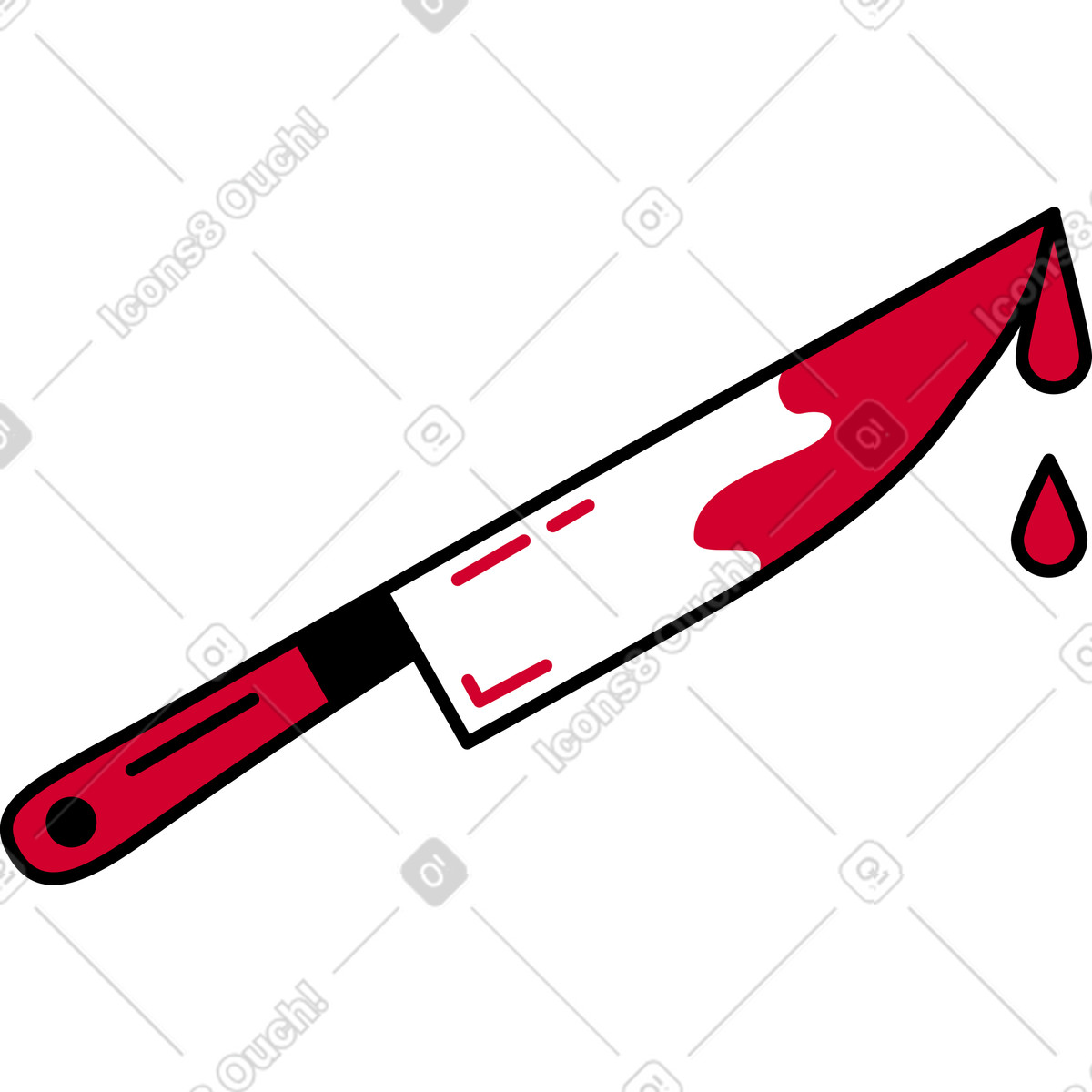 Illustration Couteau avec du sang dans le style Ruby à télécharger aux formats PNG, SVG