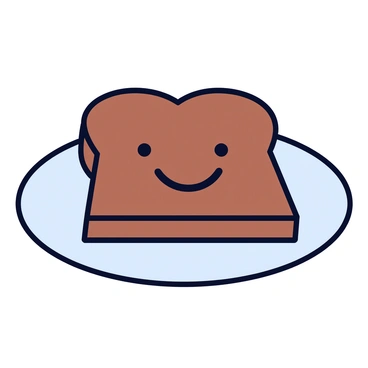 A slice of burnt toast with an attempted illustration of a smiley face