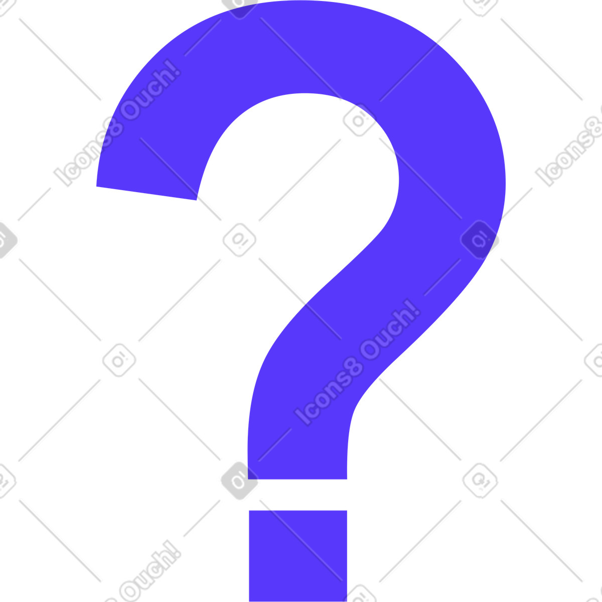 Question mark illustration in Pablita style download in PNG, SVG