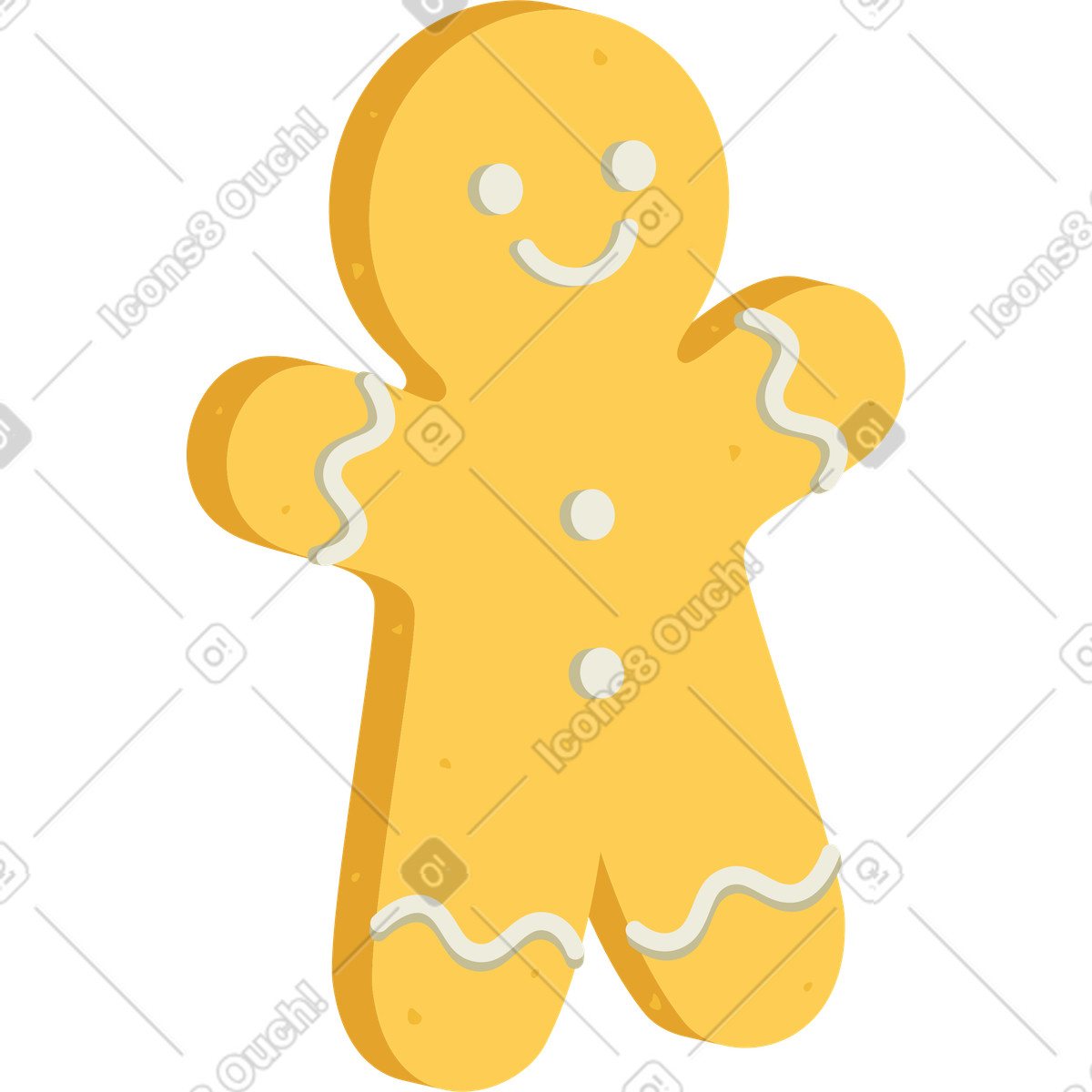 Pan di zenzero natale illustrazione in stile Social scarica in PNG, SVG
