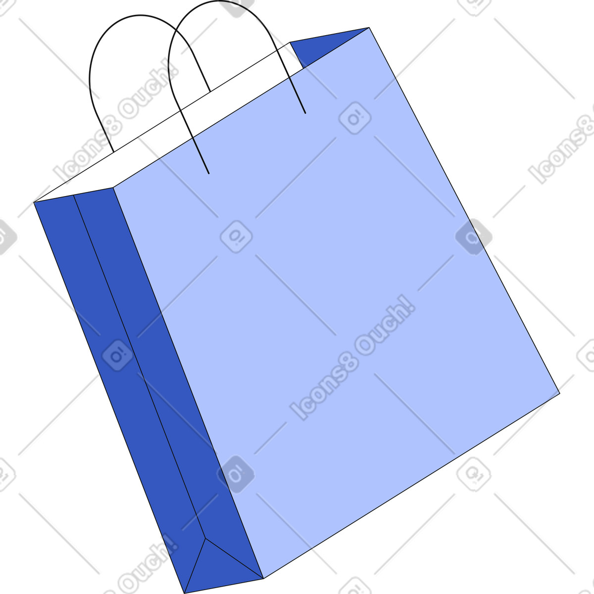 Techny スタイルの 大きな紙袋 のイラストをPNG、SVG形式でダウンロード