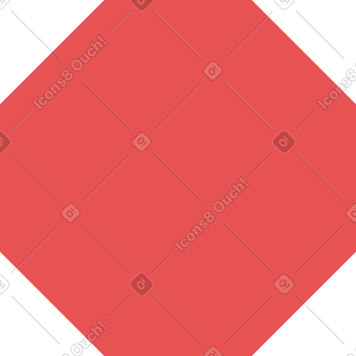 Red octagon illustrazione in stile Pale scarica in PNG, SVG