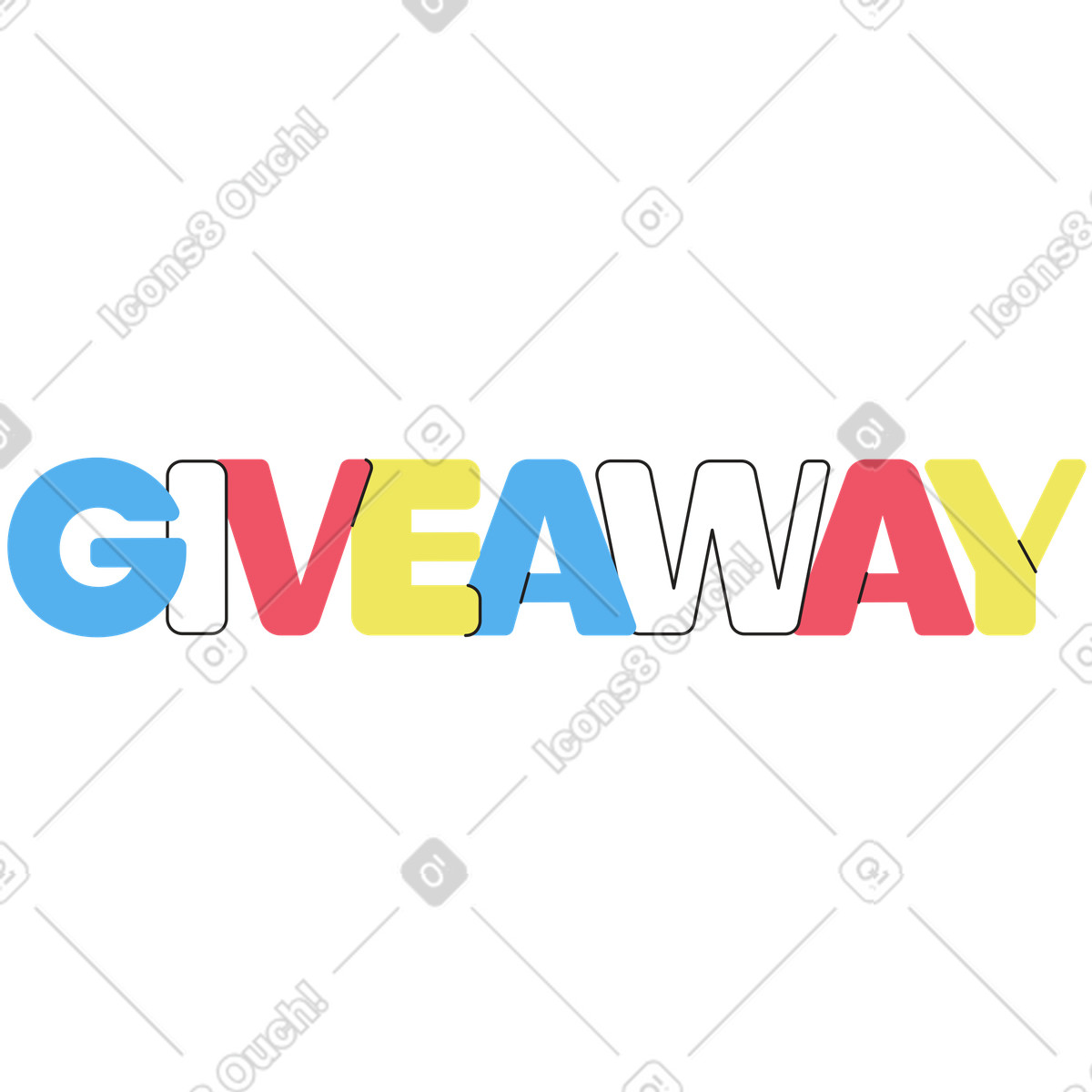 Regalo di lettere illustrazione in stile Boba scarica in PNG, SVG